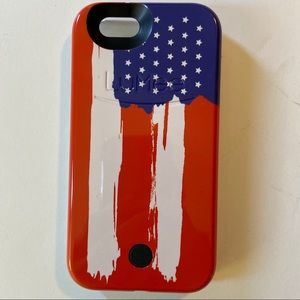 LuMee IPhone 6s LED Selfie Case Red White & Blue
